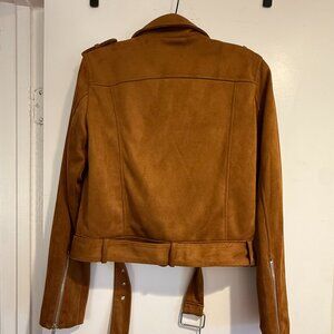 Forever 21 Belted Suede Cropped Jacket